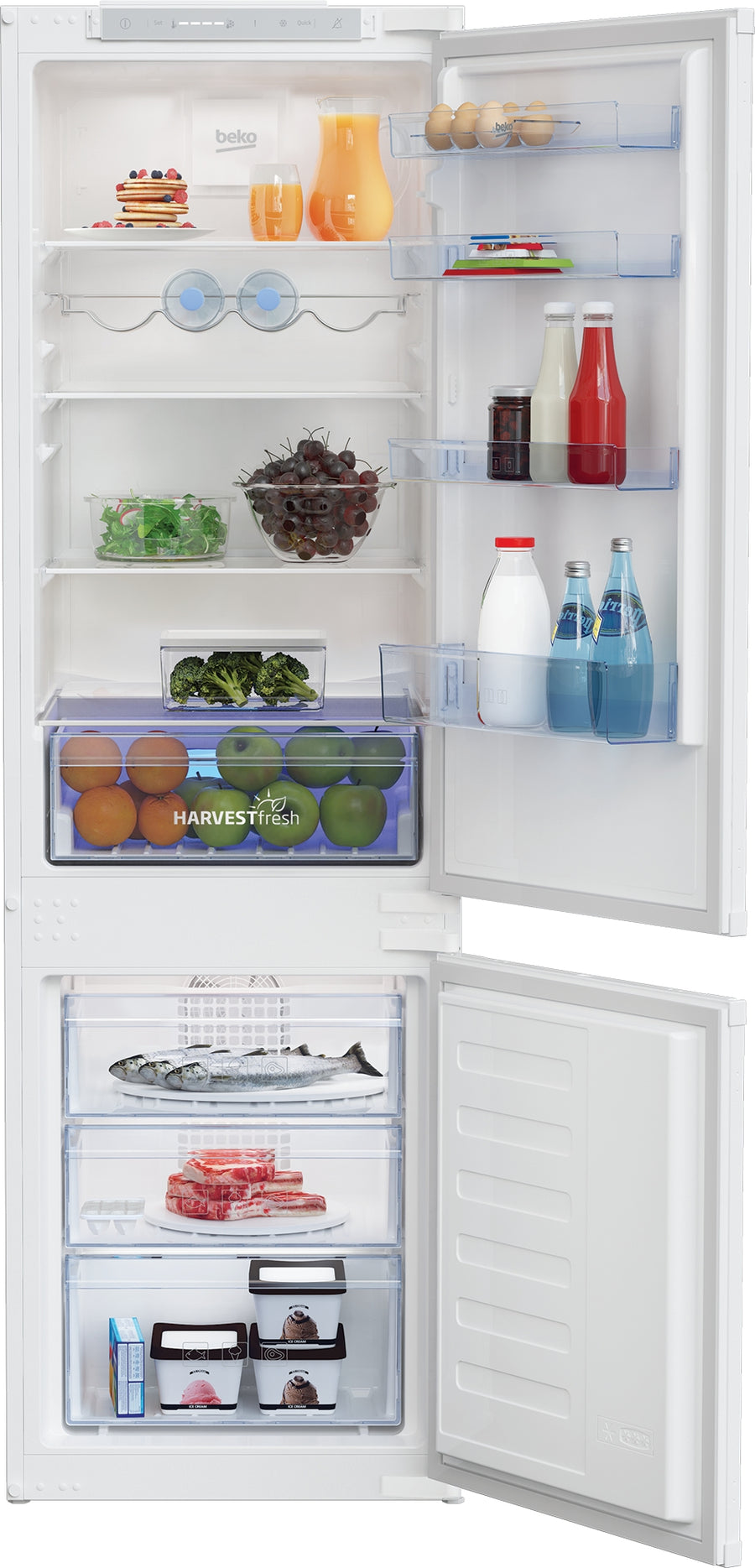 Beko BCFD4V73 HarvestFresh™ Integrated 70/30 Frost Free Fridge Freezer - [Sliding Door Installation]