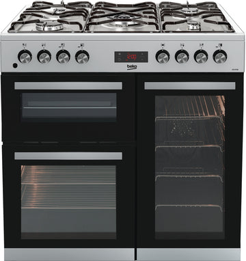 Beko KDVF90X 90cm Dual Fuel Range Cooker - Stainless Steel