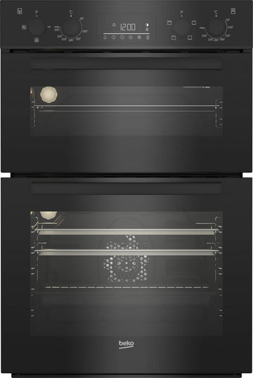 BBDF22300 beko built in double oven black 