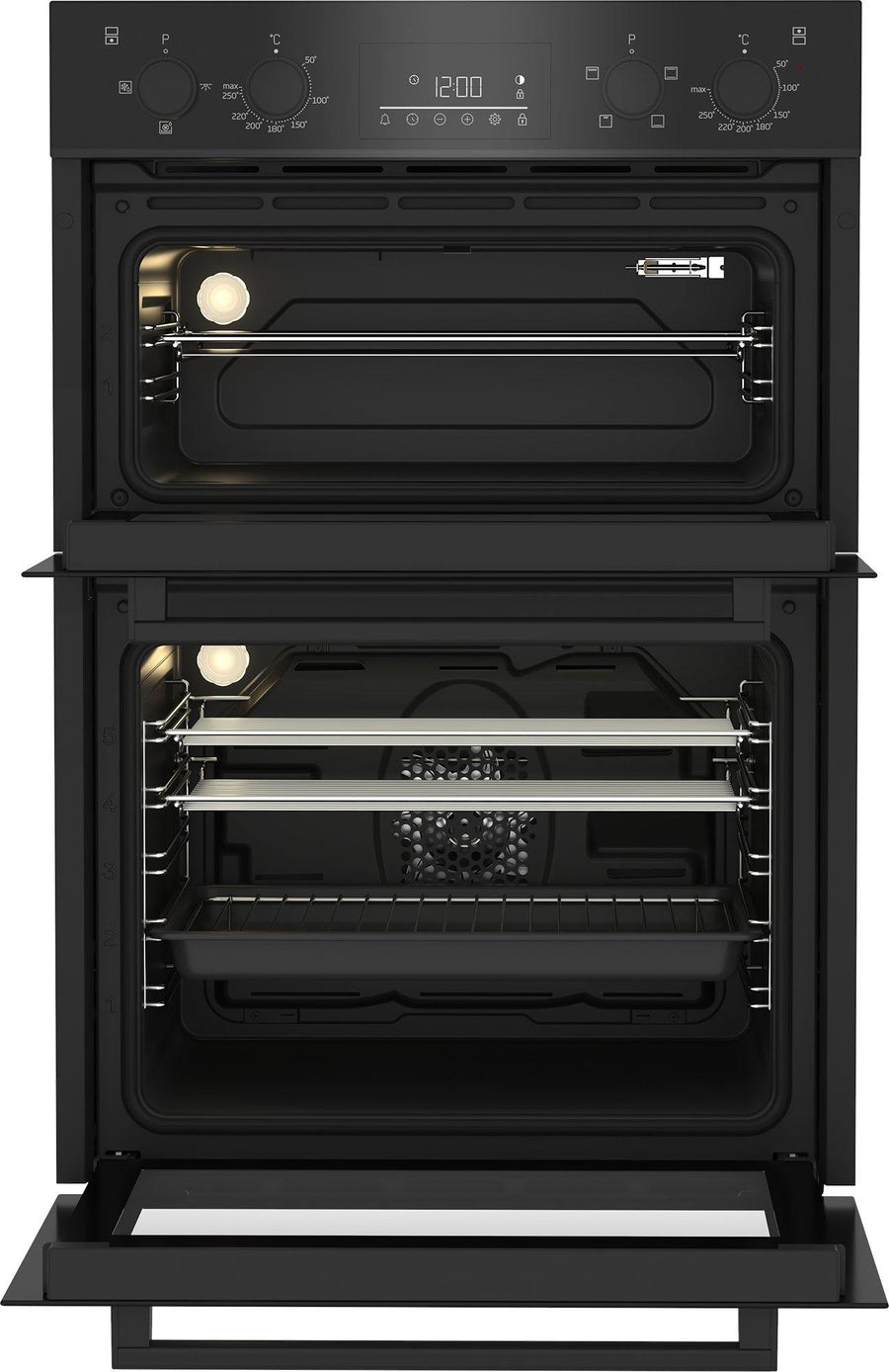 BBDF22300 beko built in double oven black