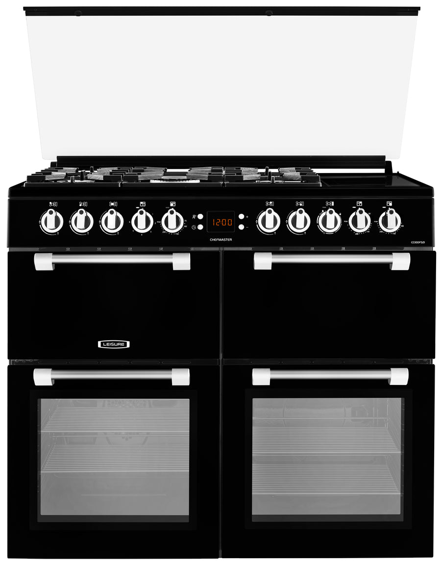 Leisure CC100F521T 100cm dual fuel range cooker in black