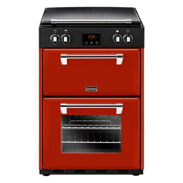 Stoves Richmond R600EIJA 60cm Electric Double Freestanding Cooker with Induction Hob - Hot Jalapeno