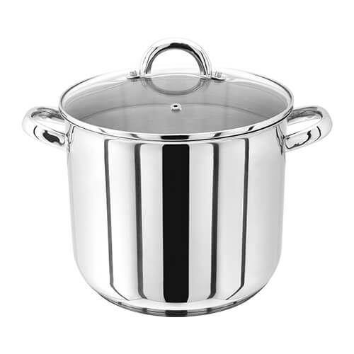 Judge JP82 24cm Stainless Steel Stockpot With Vented Glass Lid - Basil Knipe Electrics
