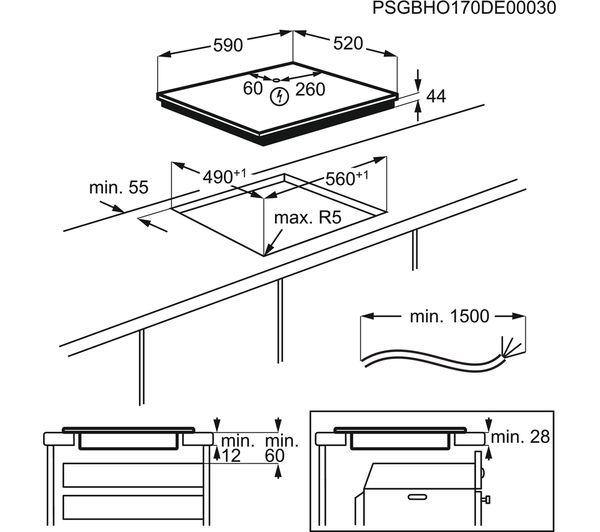 AEG IKB64401FB 60cm 4 Zone Electric Induction Hob