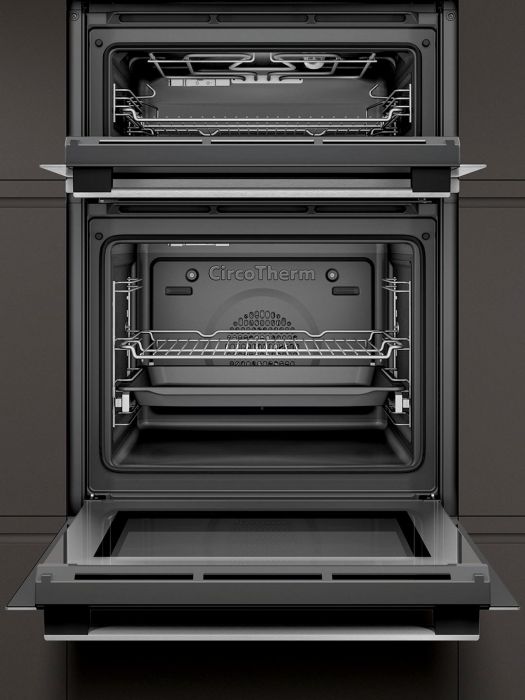 Neff U1ACE5HN0B CircoTherm® Built-In Double Oven Stainless Steel with EasyClean®