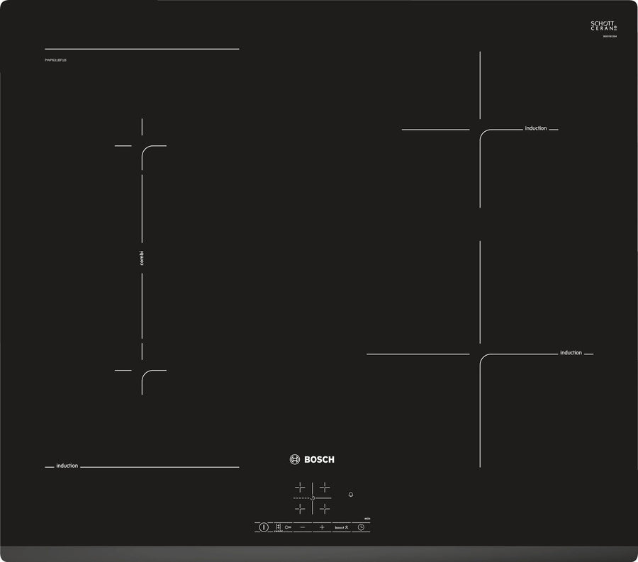 Bosch PWP631BF1B - 59cm Induction Hob - 4 zones - Basil Knipe Electrics