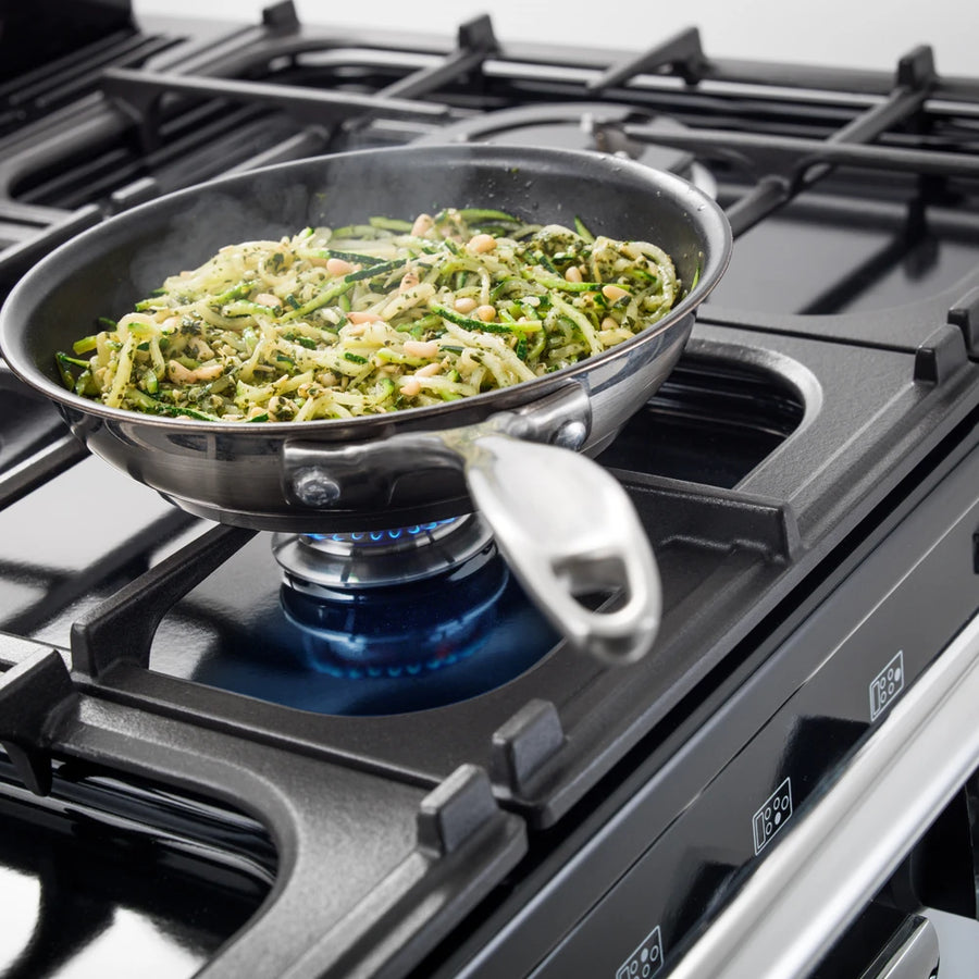 Rangemaster ELA90DFFSB/ Elan Deluxe 90cm Dual Fuel Range Cooker – STONE BLUE