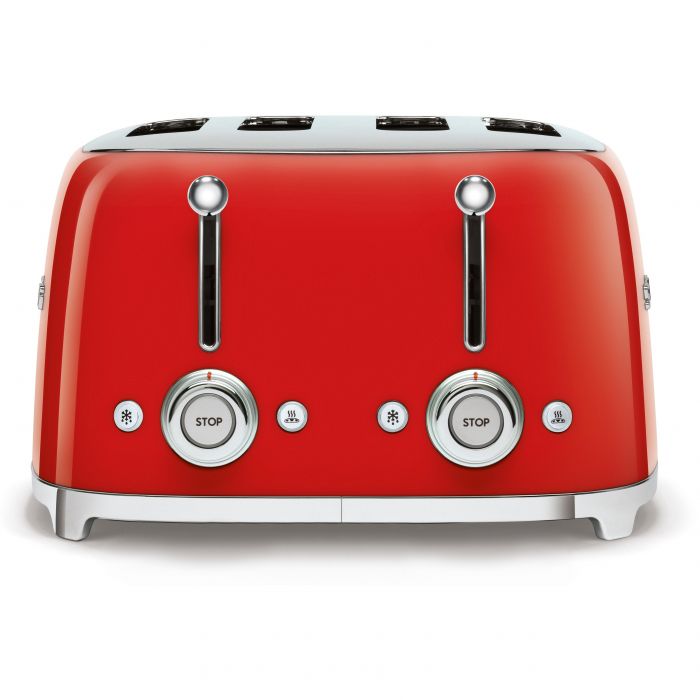 Smeg TSF03RDUK 50's Retro Style 4 Slice Toaster-Red