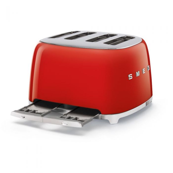 Smeg TSF03RDUK 50's Retro Style 4 Slice Toaster-Red