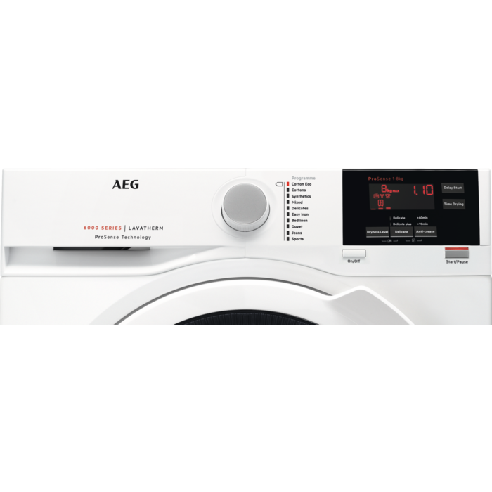 AEG T6DBG821N ProSense 8kg Condenser Tumble Dryer - White