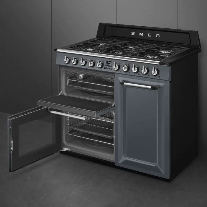 smeg tr103gr 100cm range cooker in slate grey