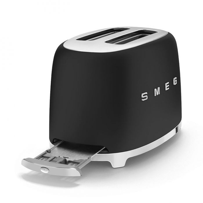 Smeg TSF01BLMUK 50's Style Two Slice Toaster - Matt Black