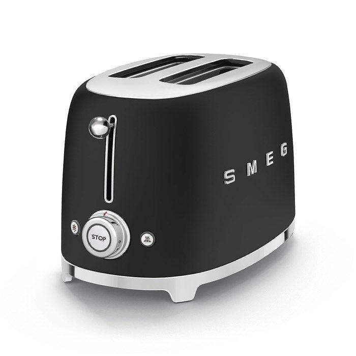 Smeg TSF01BLMUK 50's Style Two Slice Toaster - Matt Black