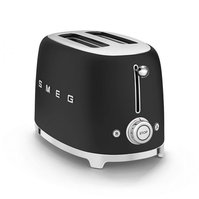 Smeg TSF01BLMUK 50's Style Two Slice Toaster - Matt Black