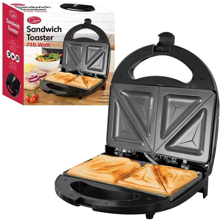 QUEST 35129 SANDWICH TOASTIE MAKER - BLACK