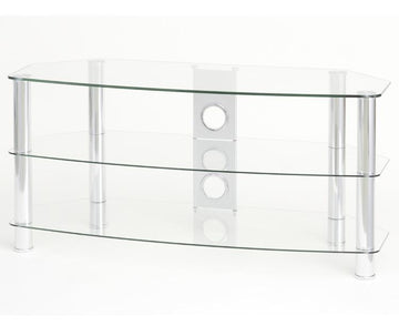 TTAP Vantage 1050mm TV stand - Clear Glass [TVs up to 50'']