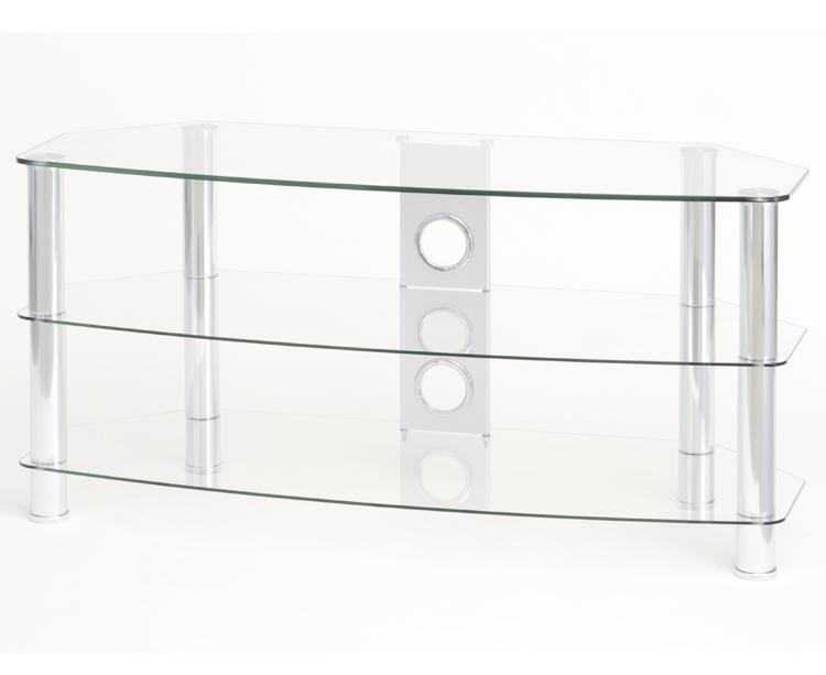 TTAP Vantage 1050mm TV stand - Clear Glass [TVs up to 50'']