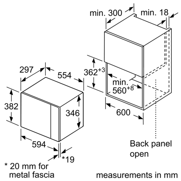 Bosch Series 4 BFL523MB0B Built-in Microwave - Black